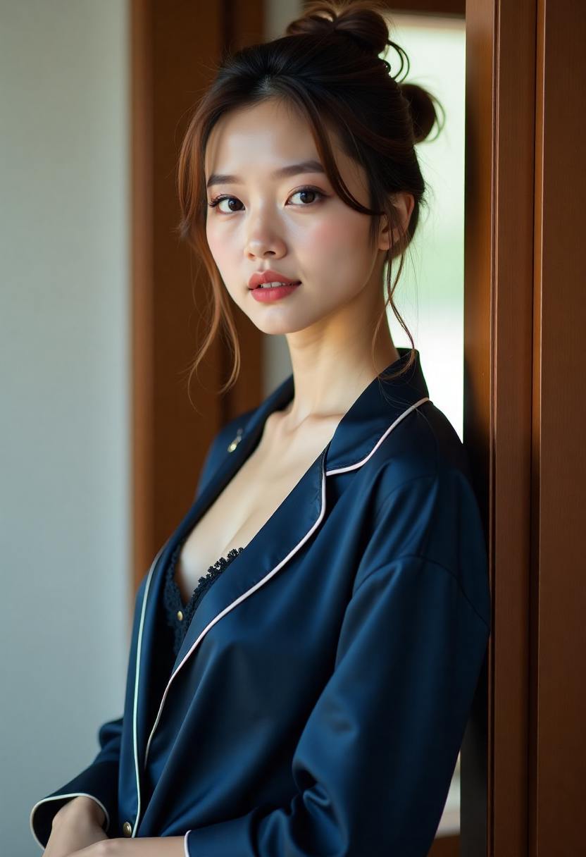 夜色中的女性身影